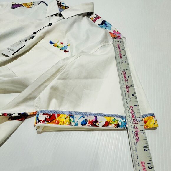 Robert Graham Splashdown Sport Shirt Men's 3XL White Multi Tiki Drinks Button-Up - Picture 12 of 16